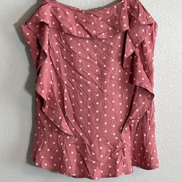 Matilda Jane Clam Bake Blush Pink Polka Dot Tank Blouse Size Small - Picture 2 of 10